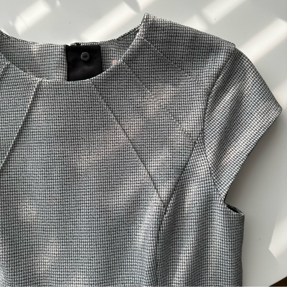 NWOT H&M Cap Sleeve Herringbone Pencil Dress - Picture 3 of 8